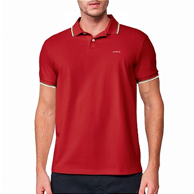 Camisa Polo Colcci 2 Lines Pr25 Vermelho Sparkly Masculino