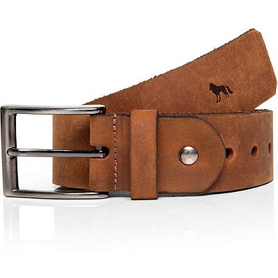 Cinto Couro Acostamento Square Mark Pr25 Marrom Masculino
