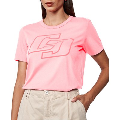 Camiseta Colcci Big Iconic Pr25 Rosa Elle Feminino