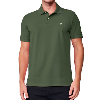 Camisa Polo Colcci Logo Pr25 Verde Livas Masculino