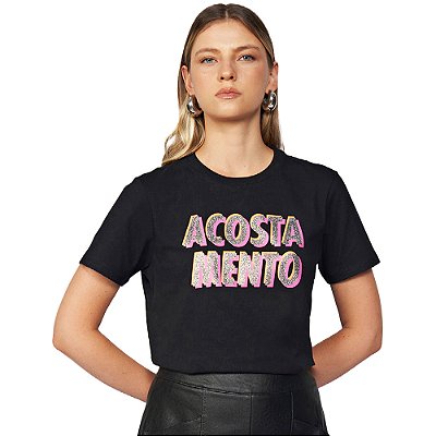 Camiseta Acostamento Named Pr25 Preto Feminino