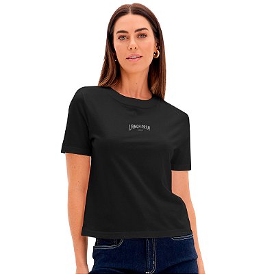 Camiseta Babylook Easy Lança Perfume Pr25 Preto Feminino
