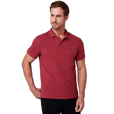Camisa Polo Dudalina Essentials In24 Vermelho Masculino