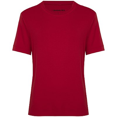 Camiseta Dudalina Det In24 Vermelho Feminino