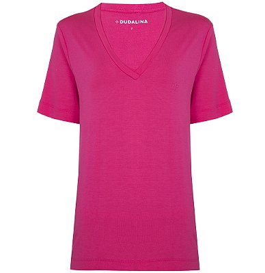 Blusa Dudalina Decote V In24 Rosa Feminino