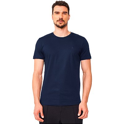 Camiseta Colcci Basic Slim Pima Pr25 Azul Alya Masculino