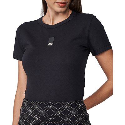 Camiseta Colcci Patch Ve25 Preto Feminino