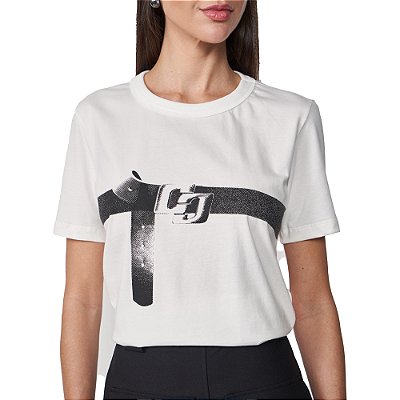 Camiseta Colcci Cinto Ve25 Off White Feminino