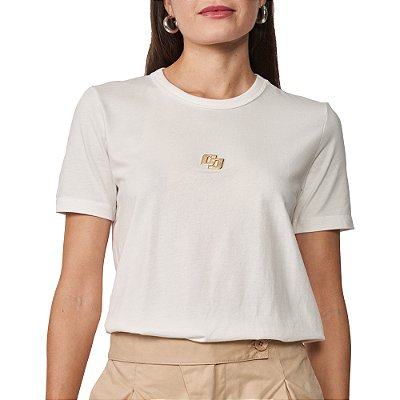 Camiseta Colcci Relevo Ve25 Off White Feminino