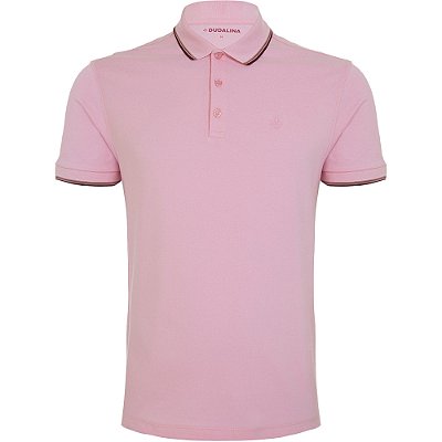 Camisa Polo Dudalina Degradê In24 Rosa Claro Masculino