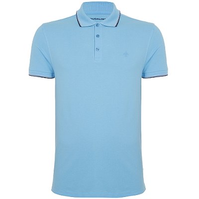 Camisa Polo Dudalina Degradê In24 Azul Claro Masculino