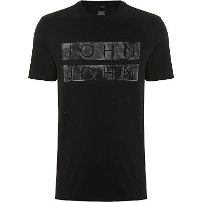 Camiseta John John Regular Plate In24 Preto Masculino