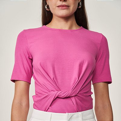 Blusa Colcci Slim Ve25 Rosa Mon Amour Feminino
