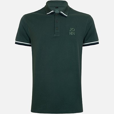 Camisa Polo John John Antibes In24 Verde Masculino