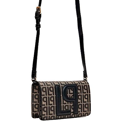 Bolsa Crossbody Lança Perfume Monograma Ve25 Preto Feminino