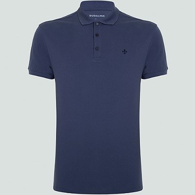 Camisa Polo Dudalina Essentials In24 Azul Escuro Masculino