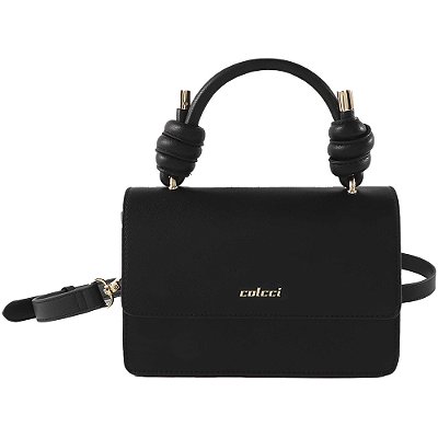 Bolsa Shoulder Colcci Knot Ve25 Preto Feminino