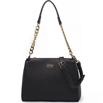 Bolsa Shoulder Colcci Chain Ve25 Preto Feminino