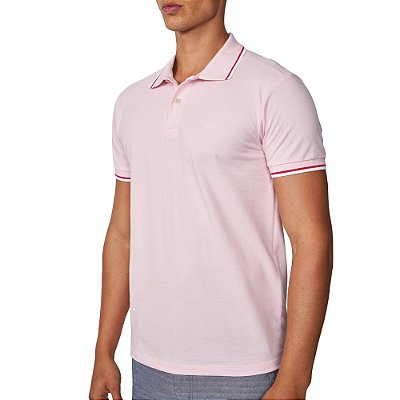 Camisa Polo Colcci 2 Lines Ve25 Rosa Elle Masculino