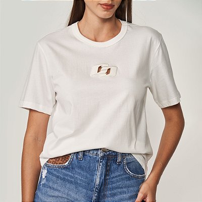 Camiseta Colcci Iconic Ve25 Off White Feminino