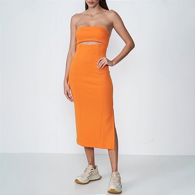 Vestido Colcci Ve25 Laranja Salmona Feminino