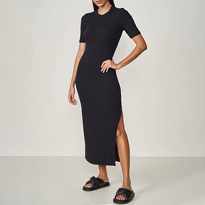 Vestido Colcci Canelado Ve25 Preto Feminino
