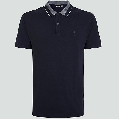 Camisa Polo Dudalina Gola Binada Ve25 Marinho Masculino