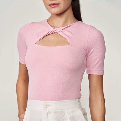 Blusa Colcci Slim Ve25 Rosa Jeanne Feminino