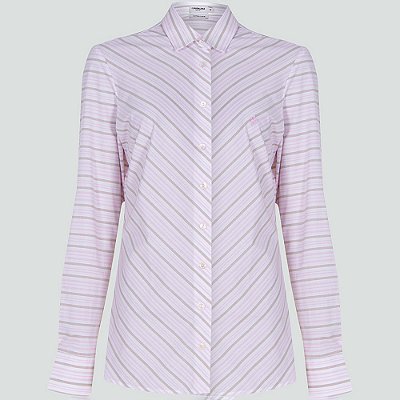 Camisa Dudalina Regular Egyptian Cotton Ve23 Rosa Feminino