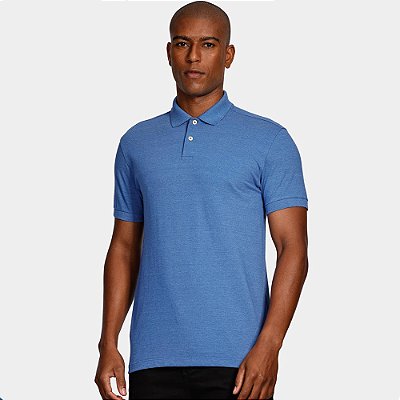 Camisa Polo Aramis Piquet Mescla Ve25 Azul Royal Masculino
