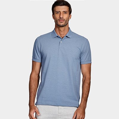 Camisa Polo Aramis Piquet Mescla Ve25 Azul Indigo Masculino