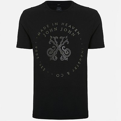 Camiseta John John Rg Brand Ve25 Preto Masculino