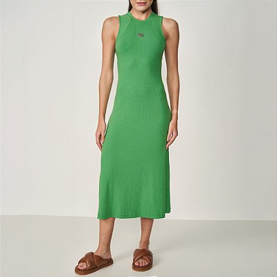 Vestido Colcci Canelado Ve25 Verde Dille Feminino