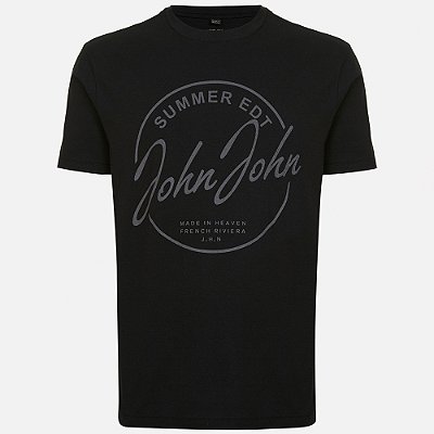 Camiseta John John Sl Summer French Ve25 Preto Masculino