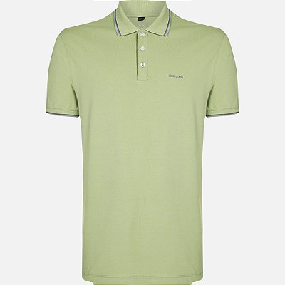 Camisa Polo John John 2 Lines Ve25 Verde Masculino