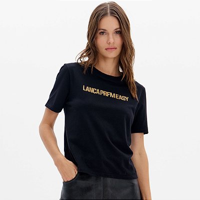 Camiseta Easy Lança Perfume Babylook Ou25a Preto Feminino