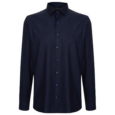 Camisa Individual Slim Lisa Ou25 Marinho Masculino