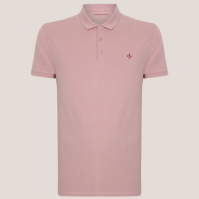 Camisa Polo Dudalina Essential Basic Ou25 Rosa Masculino