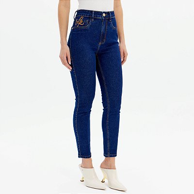 Calça Jeans Lança Perfume Vesta Skinny Ou25 Azul Feminino