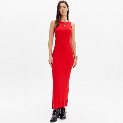 Vestido Super Mid Lança Perfume Canela Ou25 Laranja Feminino