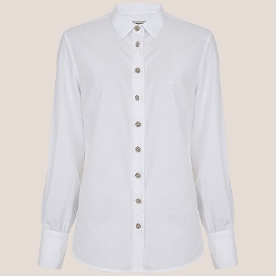 Camisa Dudalina Regular Listrada Ou25 Off White Feminino