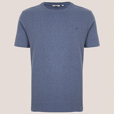Camiseta Dudalina Melange Ou25 Azul Masculino