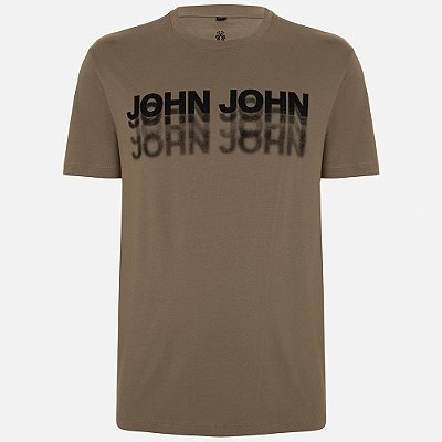 Camiseta John John Regular Repeat Ou25 Bege Masculino