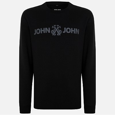 Moletom John John New Basic Ou25 Preto Masculino