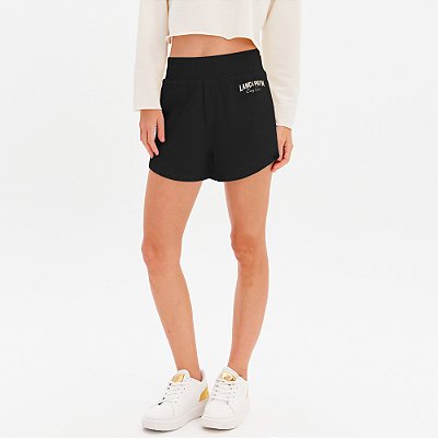Short Easy Lança Perfume Ribana Ou25 Preto Feminino