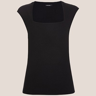 Blusa Dudalina Raquel Ou25 Preto Feminino