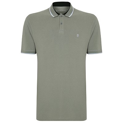 Camisa Polo Individual Piquet Color Ou25 Verde Masculino