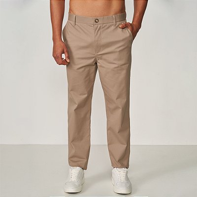 Calça Chino Colcci Casual Ou25 Bege Masculino