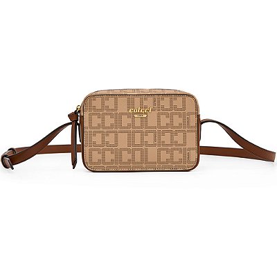 Bolsa Crossbody Colcci New Monograma Ou25 Caramelo Feminino