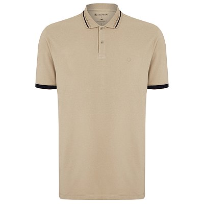 Camisa Polo Individual Piquet Frisos Ou25 Bege Masculino